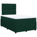 Pat box spring cu saltea, verde închis, 120x190 cm, catifea - WALTI WALTI