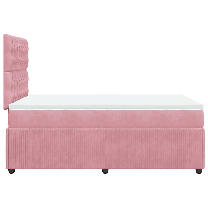 Pat box spring cu saltea, negru, 120x190 cm, catifea - WALTI WALTI