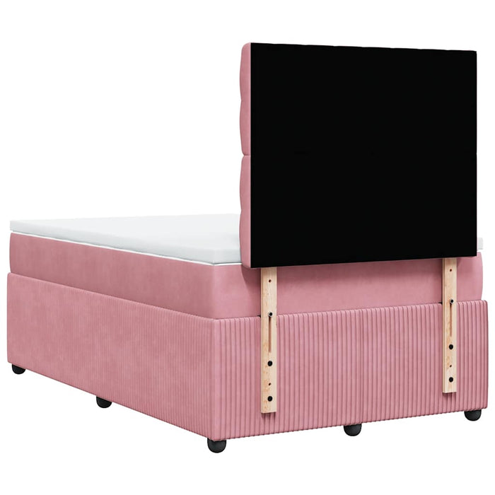 Pat box spring cu saltea, negru, 120x190 cm, catifea - WALTI WALTI