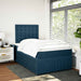 Pat box spring cu saltea, albastru închis, 120x190 cm, catifea - WALTI WALTI