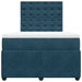 Pat box spring cu saltea, albastru închis, 120x190 cm, catifea - WALTI WALTI