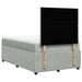 Pat continental cu saltea, gri deschis, 120x200 cm, catifea - WALTI WALTI