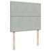 Pat continental cu saltea, gri deschis, 120x200 cm, catifea - WALTI WALTI