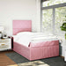 Pat box spring cu saltea, roz, 120x200 cm, catifea - WALTI WALTI