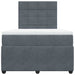 Pat box spring cu saltea, gri închis, 120x200 cm, catifea - WALTI WALTI
