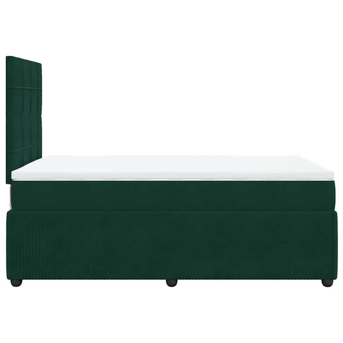 Pat box spring cu saltea, verde închis, 120x200 cm, catifea - WALTI WALTI