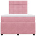 Pat box spring cu saltea, roz, 120x200 cm, catifea - WALTI WALTI