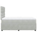 Pat continental cu saltea, gri deschis, 120x200 cm, catifea - WALTI WALTI