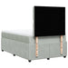 Pat continental cu saltea, gri deschis, 120x200 cm, catifea - WALTI WALTI