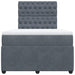 Pat box spring cu saltea, gri închis, 120x200 cm, catifea - WALTI WALTI