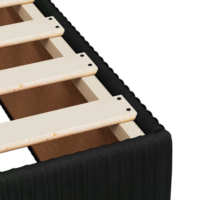Pat box spring cu saltea, negru, 120x200 cm, catifea WALTI