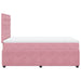 Pat box spring cu saltea, roz, 120x200 cm, catifea - WALTI WALTI