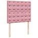 Pat box spring cu saltea, roz, 120x200 cm, catifea - WALTI WALTI