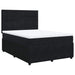 Pat box spring cu saltea, negru, 140x190 cm, catifea - WALTI WALTI