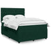 Pat box spring cu saltea, verde închis, 140x190 cm, catifea - WALTI WALTI