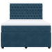 Pat box spring cu saltea, albastru închis, 140x190 cm, catifea - WALTI WALTI