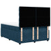 Pat box spring cu saltea, albastru închis, 140x190 cm, catifea - WALTI WALTI