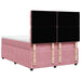 Pat box spring cu saltea, roz, 140x190 cm, catifea - WALTI WALTI