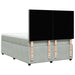 Pat box spring cu saltea, gri deschis, 140x190 cm, catifea - WALTI WALTI