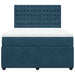 Pat box spring cu saltea, albastru închis, 140x190 cm, catifea - WALTI WALTI