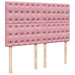 Pat box spring cu saltea, roz, 140x190 cm, catifea - WALTI WALTI