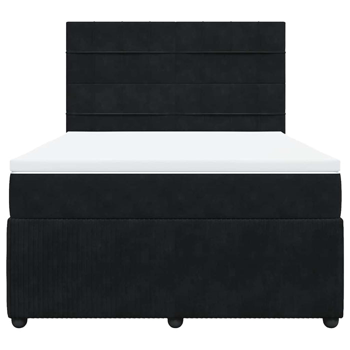 Pat box spring cu saltea, negru, 140x200 cm, catifea - WALTI WALTI