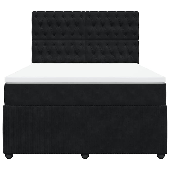 Pat box spring cu saltea, negru, 140x200 cm, catifea - WALTI WALTI