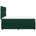 Pat box spring cu saltea, verde închis, 140x200 cm, catifea - WALTI WALTI