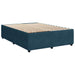 Pat box spring cu saltea, albastru închis, 140x200 cm, catifea - WALTI WALTI