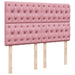 Pat box spring cu saltea, roz, 140x200 cm, catifea - WALTI WALTI
