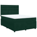 Pat box spring cu saltea, verde închis, 140x200 cm, catifea - WALTI WALTI