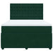 Pat box spring cu saltea, verde închis, 140x200 cm, catifea - WALTI WALTI