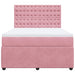 Pat box spring cu saltea, roz, 140x200 cm, catifea - WALTI WALTI
