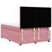 Pat box spring cu saltea, roz, 140x200 cm, catifea - WALTI WALTI