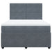 Pat box spring cu saltea, gri închis, 160x200 cm, catifea - WALTI WALTI