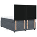 Pat box spring cu saltea, gri închis, 160x200 cm, catifea - WALTI WALTI