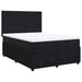 Pat box spring cu saltea, negru, 160x200 cm, catifea - WALTI WALTI