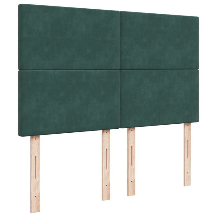Pat box spring cu saltea, verde închis, 160x200 cm, catifea - WALTI WALTI