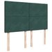Pat box spring cu saltea, verde închis, 160x200 cm, catifea - WALTI WALTI