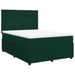 Pat box spring cu saltea, verde închis, 160x200 cm, catifea - WALTI WALTI