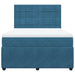 Pat box spring cu saltea, albastru închis, 160x200 cm, catifea - WALTI WALTI