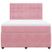 Pat box spring cu saltea, roz, 160x200 cm, catifea - WALTI WALTI