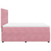 Pat box spring cu saltea, roz, 160x200 cm, catifea - WALTI WALTI