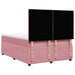 Pat box spring cu saltea, roz, 160x200 cm, catifea - WALTI WALTI