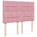 Pat box spring cu saltea, roz, 160x200 cm, catifea - WALTI WALTI