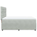 Pat box spring cu saltea, gri deschis, 160x200 cm, catifea - WALTI WALTI