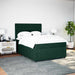 Pat box spring cu saltea, verde închis, 160x200 cm, catifea - WALTI WALTI