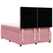 Pat box spring cu saltea, roz, 160x200 cm, catifea - WALTI WALTI