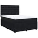 Pat box spring cu saltea, negru, 160x200 cm, catifea - WALTI WALTI