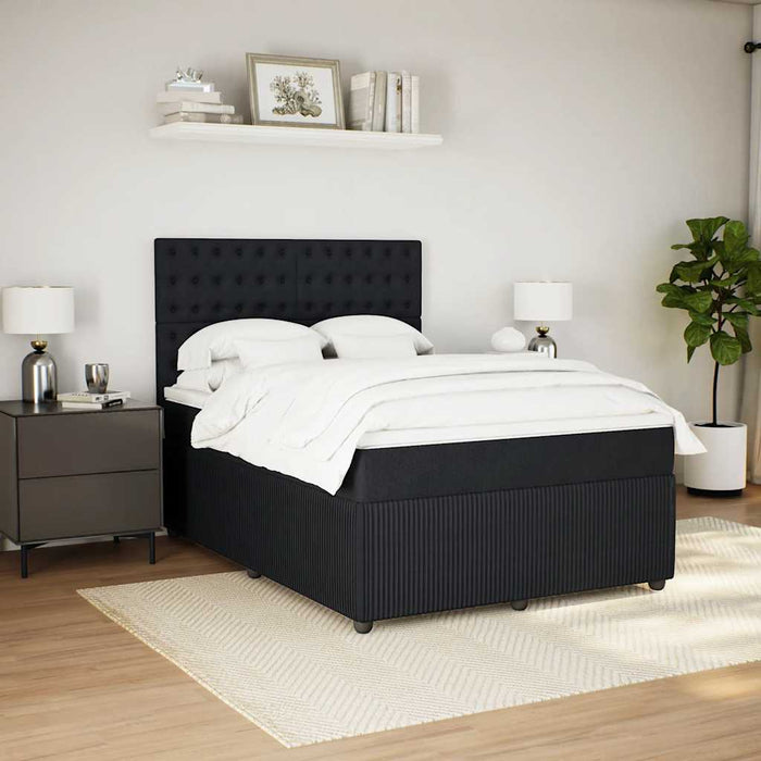 Pat box spring cu saltea, negru, 160x200 cm, catifea - WALTI WALTI